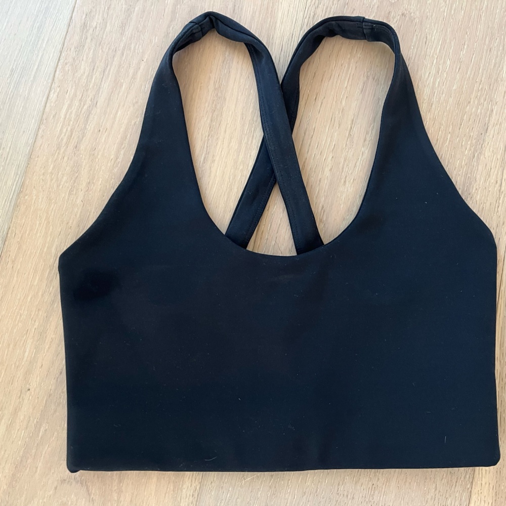 Girlfriend Collective Black Audrey Cross Back Bra